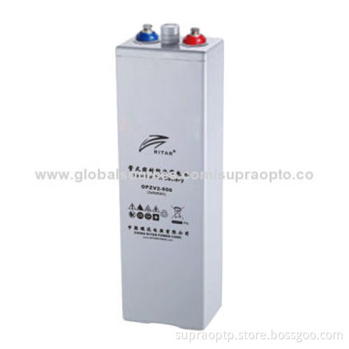 2V/600Ah Valve Regulated Lead-acid Gel Battery with High-quality Gaseous Silica, No LeakageNew